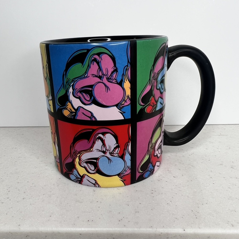 Disney Store Exclusive Grumpy Andy Warhol Mug -Style Pop Art Extra Large/Big Cup